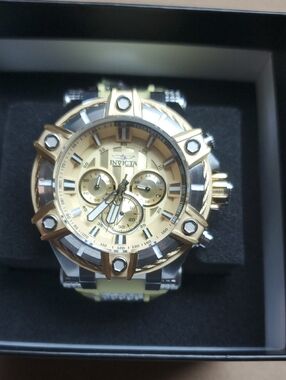 Invicta Two-Tone Gold and Silver Chronograph Watch